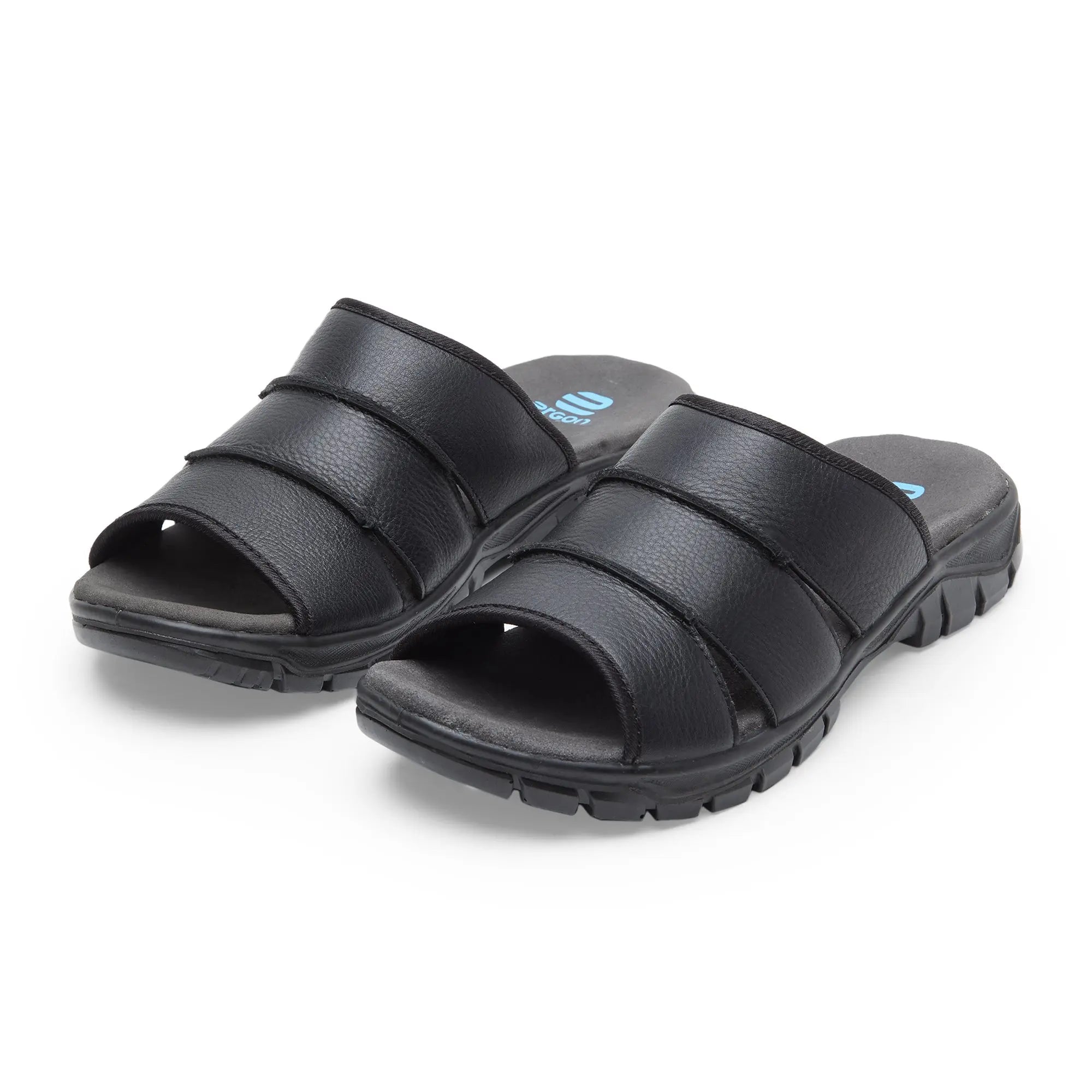 Spring Field ES-01 Men Black Slippers - Ergonstyle