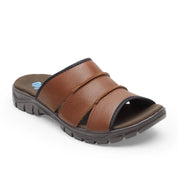 Spring Field ES-01 Men Brown Slippers - Ergonstyle