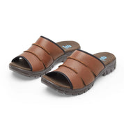 Spring Field ES-01 Men Brown Slippers - Ergonstyle