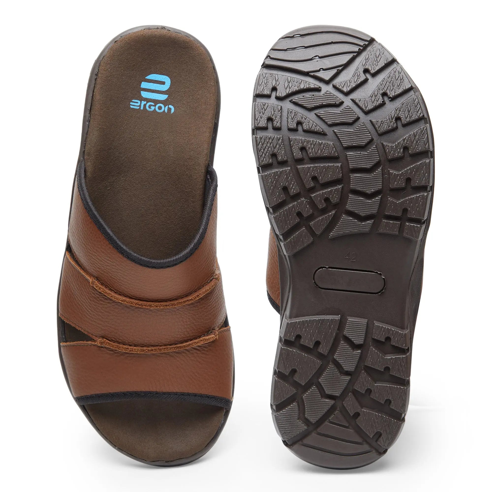 Spring Field ES-01 Men Brown Slippers - Ergonstyle