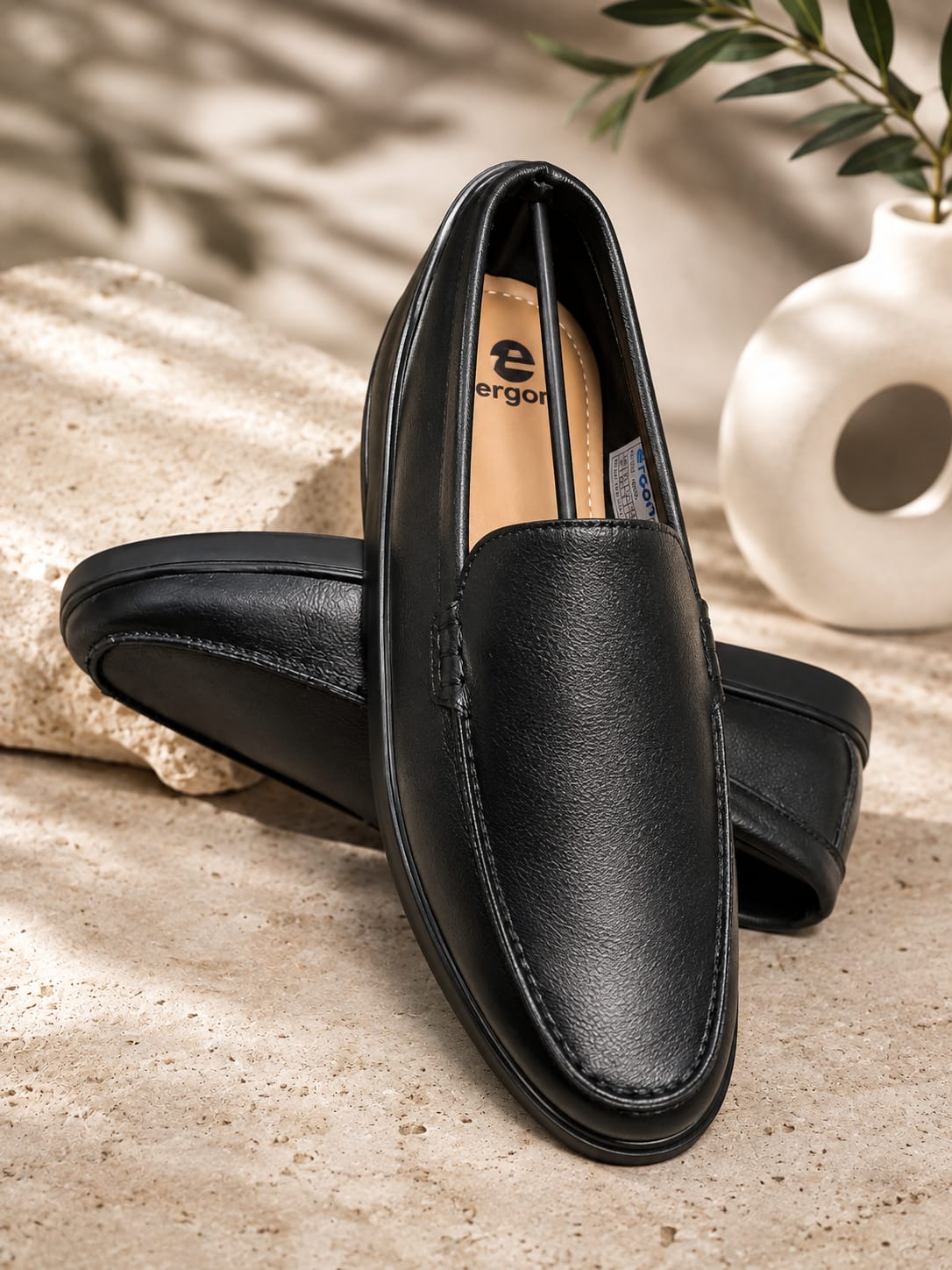 Aristo Men's Black Casual Shoes Ergonstyle