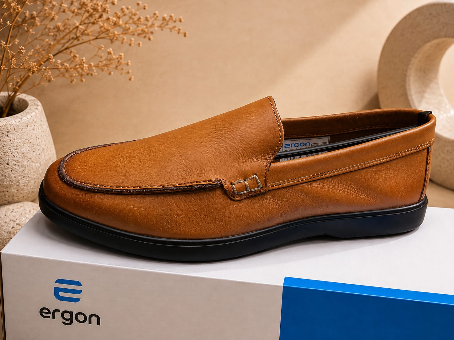 Aristo Men's Tan Casual Shoes Ergonstyle