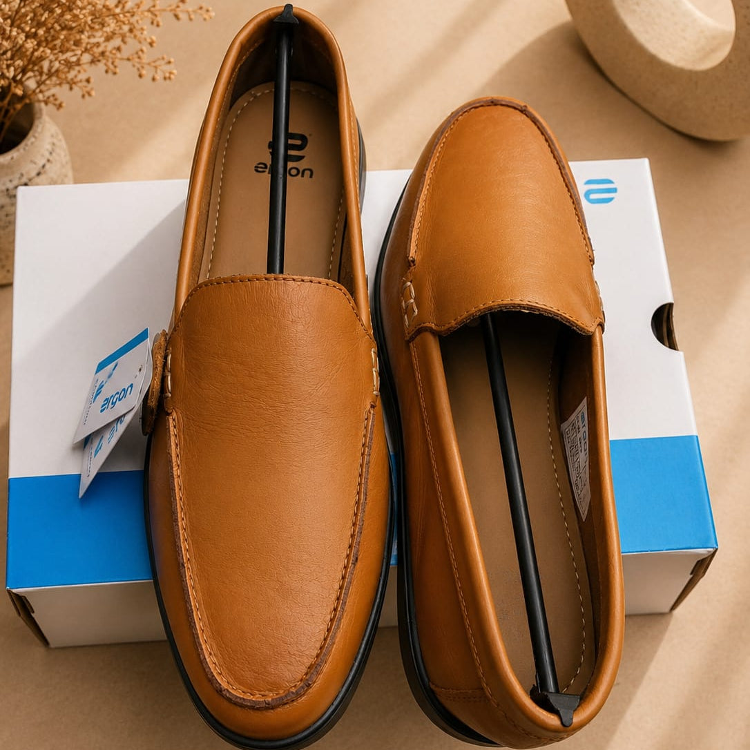 Aristo Men's Tan Casual Shoes Ergonstyle