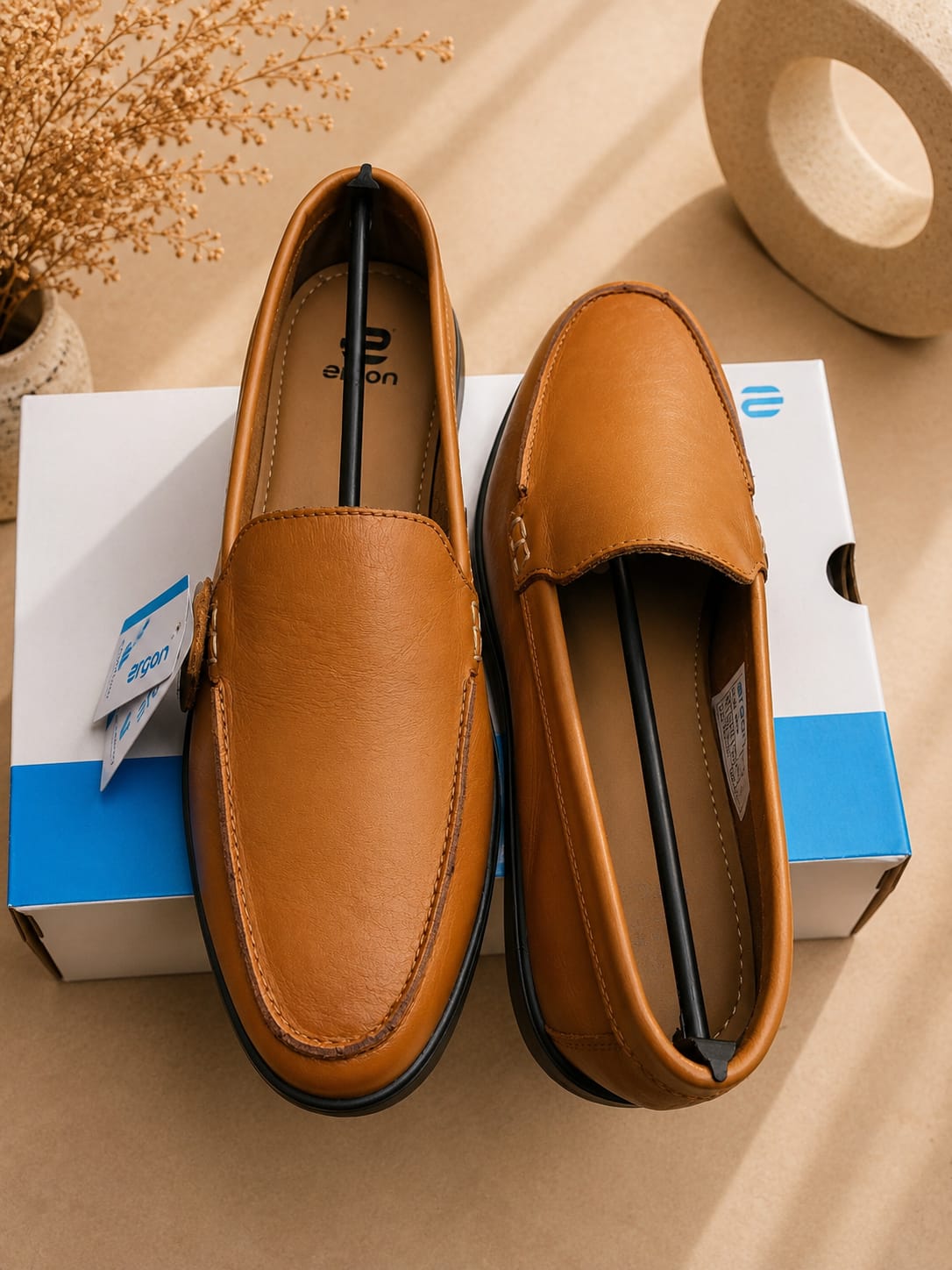 Aristo Men's Tan Casual Shoes Ergonstyle