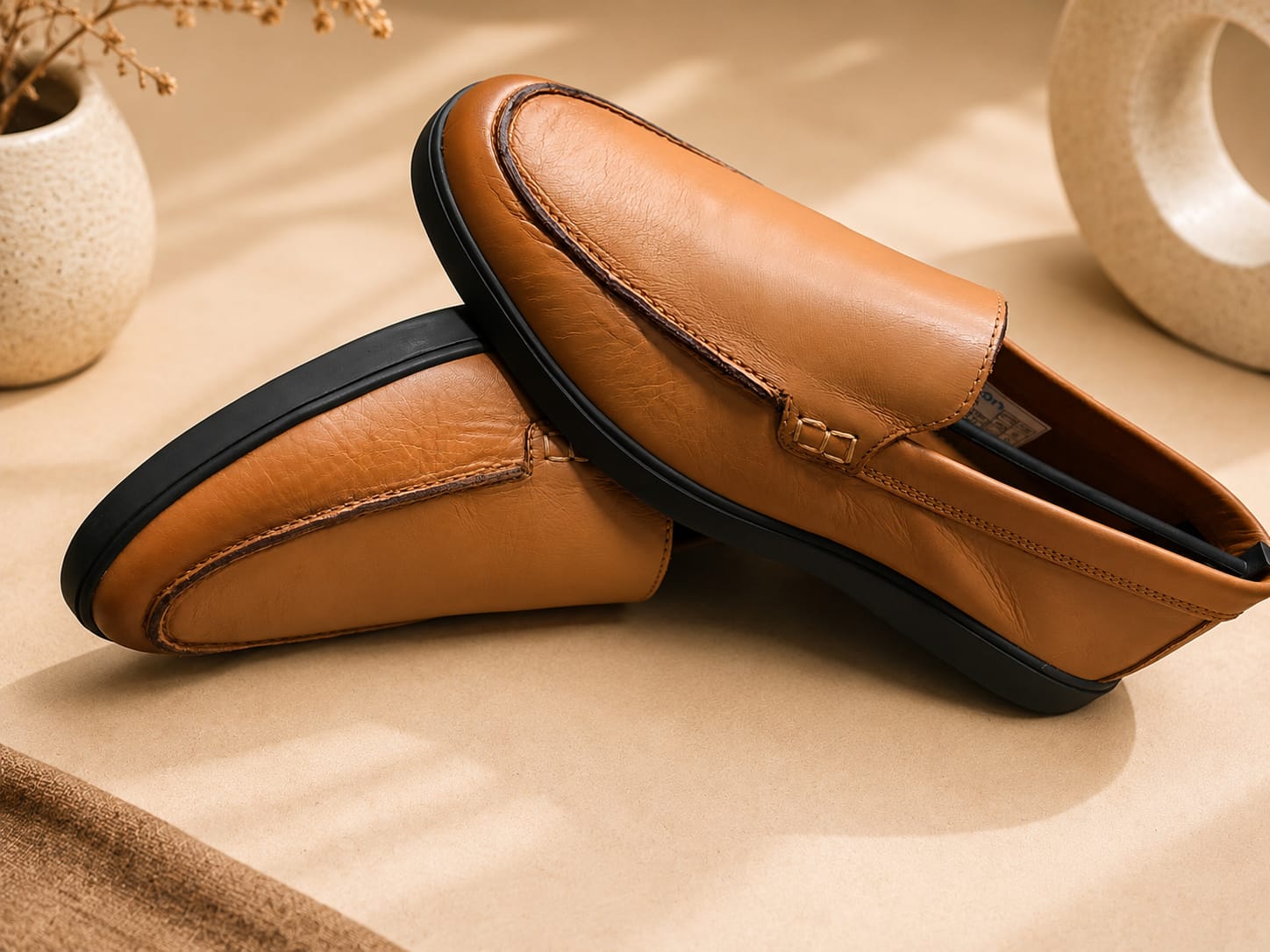 Aristo Men's Tan Casual Shoes Ergonstyle
