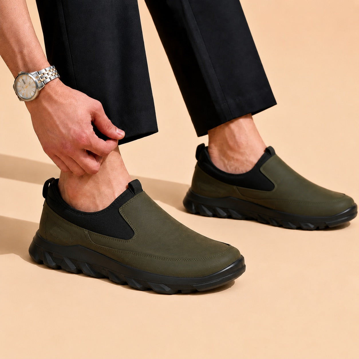 Outdoor EO-03 Men Khaki Shoes Ergonstyle