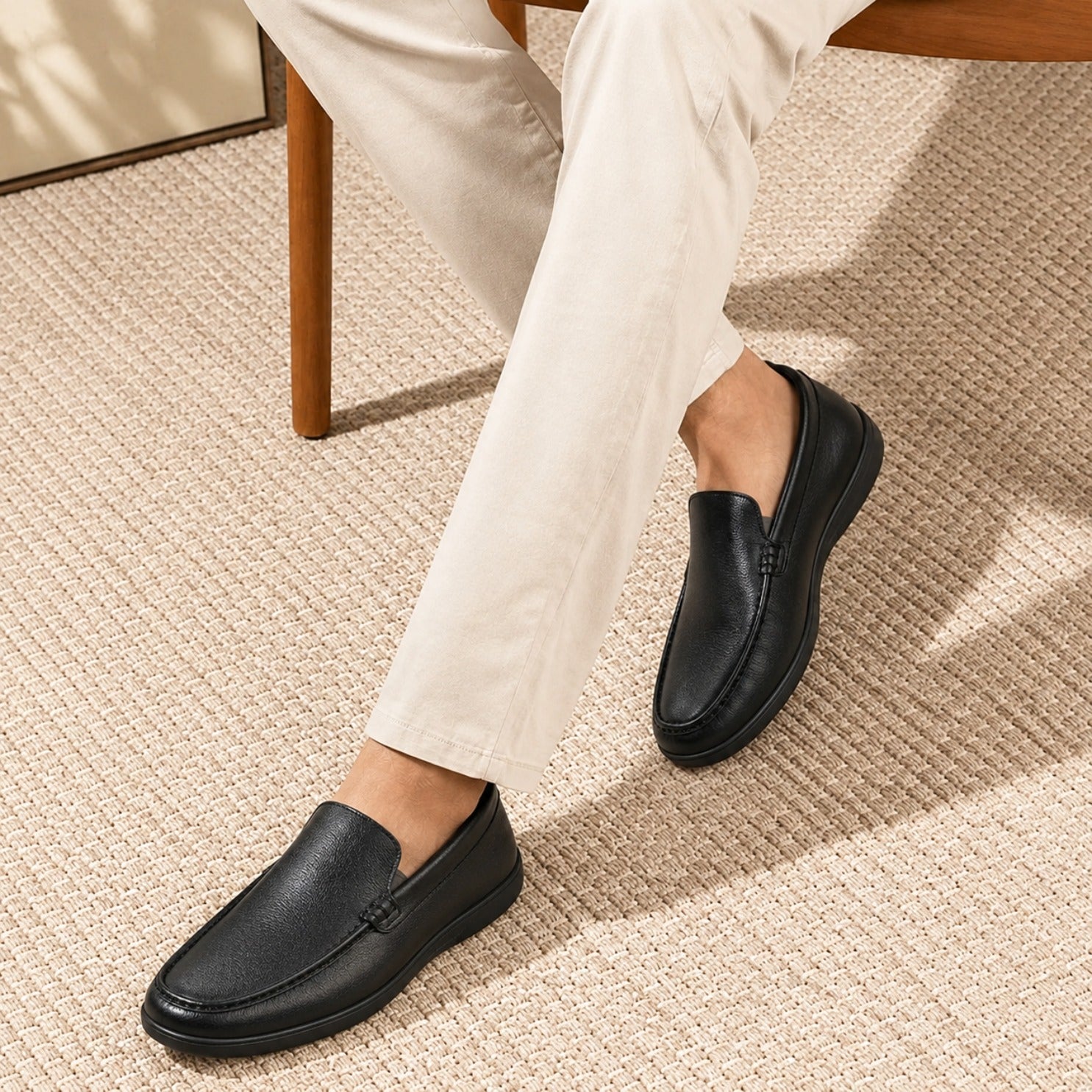 Aristo Men's Black Casual Shoes Ergonstyle