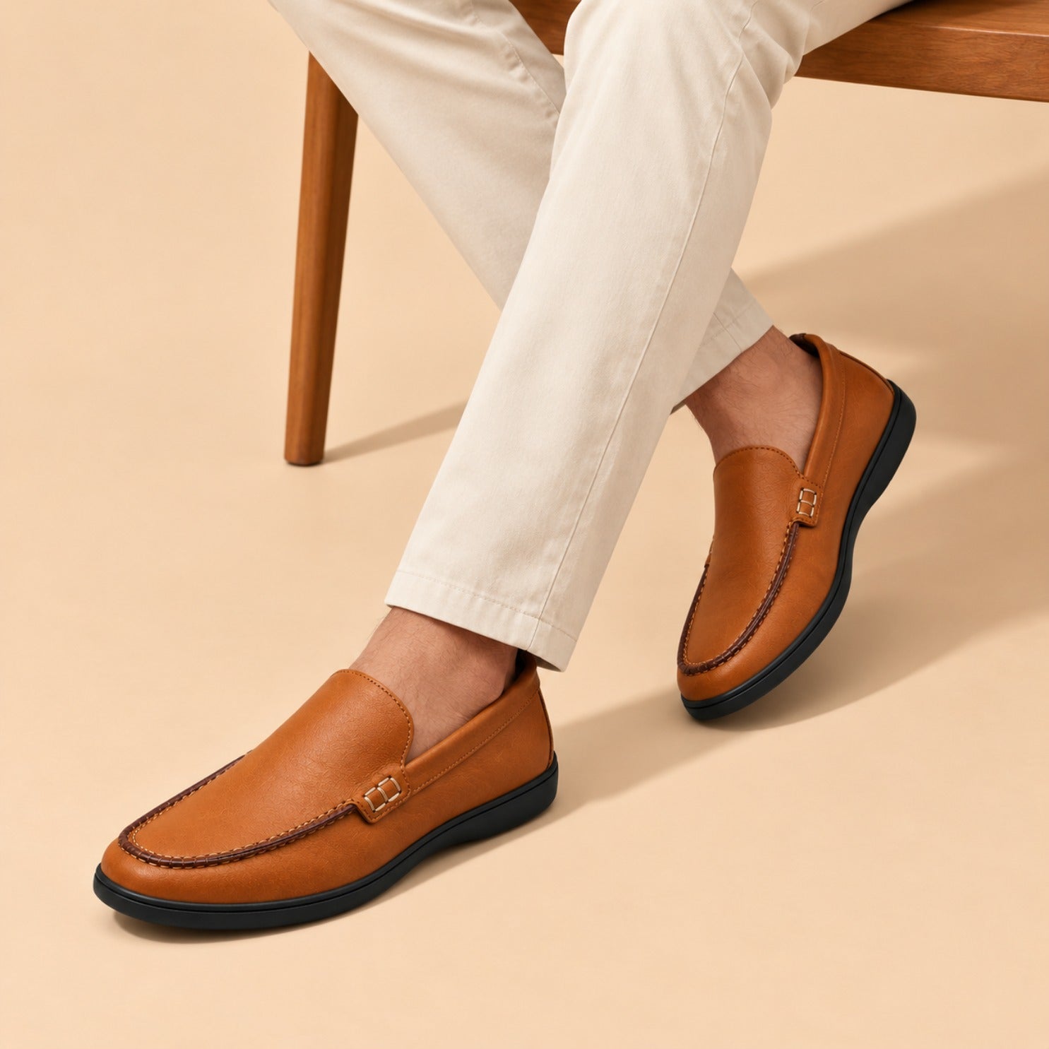 Aristo Men's Tan Casual Shoes Ergonstyle