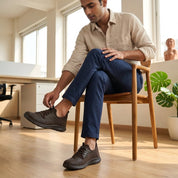 Kansas EK-04 Men Dark Brown Casual Shoes Ergonstyle