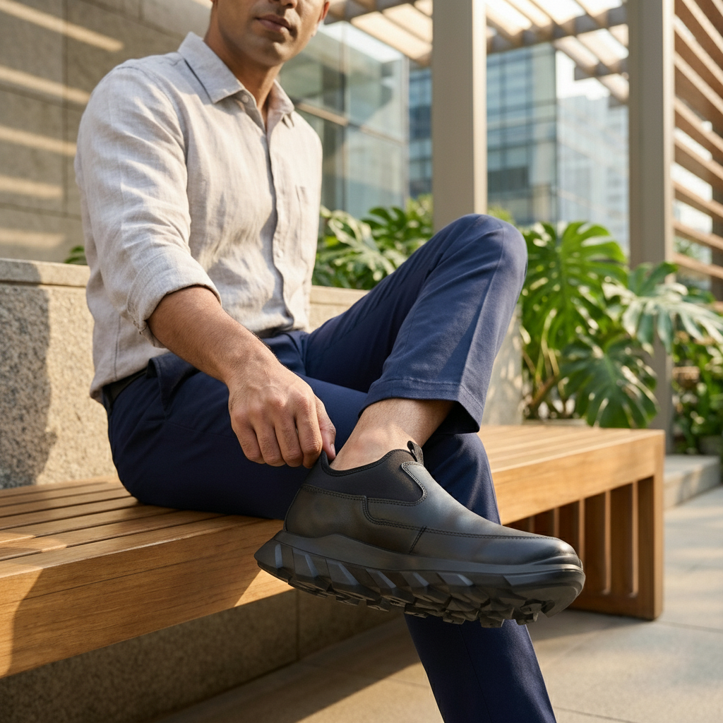 Outdoor EO-03 Men Black Shoes Ergonstyle